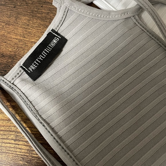 Strappy back bralettes: White and Grey - Picture 4 of 5